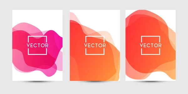 Gráficos fluidos abstractos de diseño de póster o portada de libro. Color de gradiente vibrante . — Vector de stock