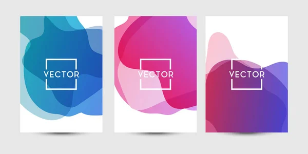 Gráficos fluidos abstractos de diseño de póster o portada de libro. Color de gradiente vibrante . — Vector de stock