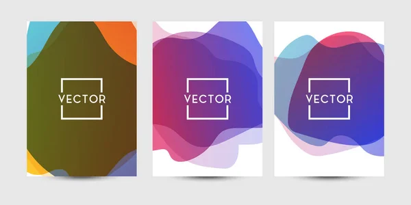 Grafica lichidă abstractă a posterului sau a designului coperții cărții. Culoare gradient vibrant . — Vector de stoc