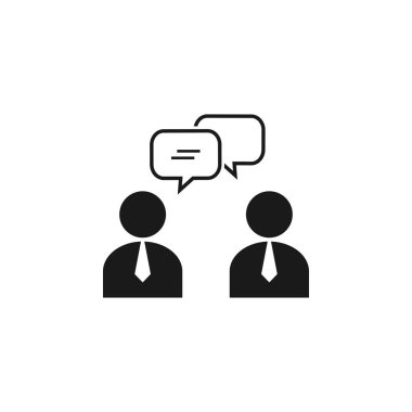 Toplantı simgesi tasarım şablonu vektör izole