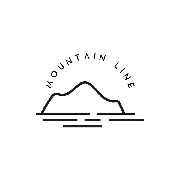 Mountain linje ikon design mall vektor isolerade — Stock vektor