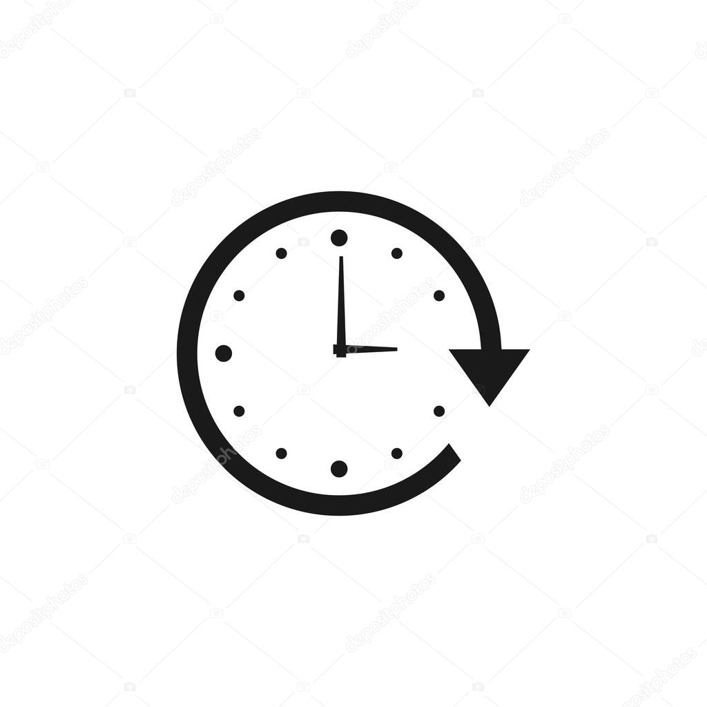 Work hours icon design template vector isolated