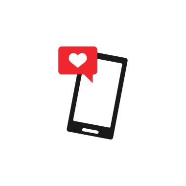 Online dating simgesi tasarım şablonu vektör izole