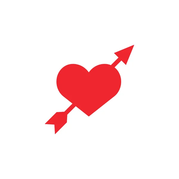 Srdce lásky ikona designu šablony vektor, samostatný — Stockový vektor