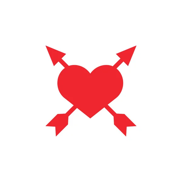Coração amor ícone design modelo vetor isolado — Vetor de Stock