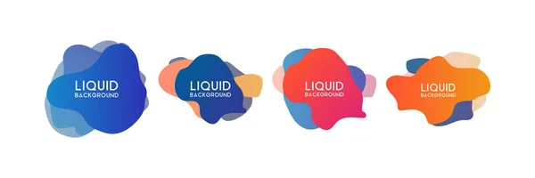 Gradiente de fluido colorido com formas abstratas —  Vetores de Stock