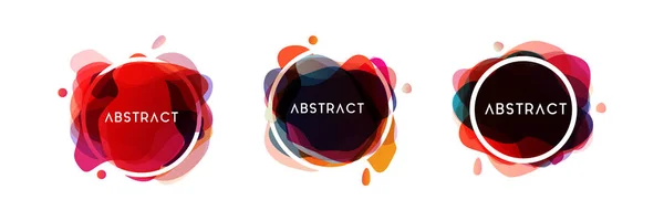 Gradiente de fluido colorido con formas abstractas — Vector de stock