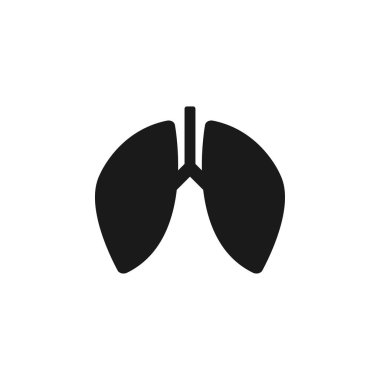 Akciğer simgesi tasarım şablonu vektör izole