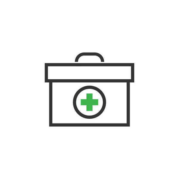 Caja médica icono diseño plantilla vector aislado — Archivo Imágenes Vectoriales