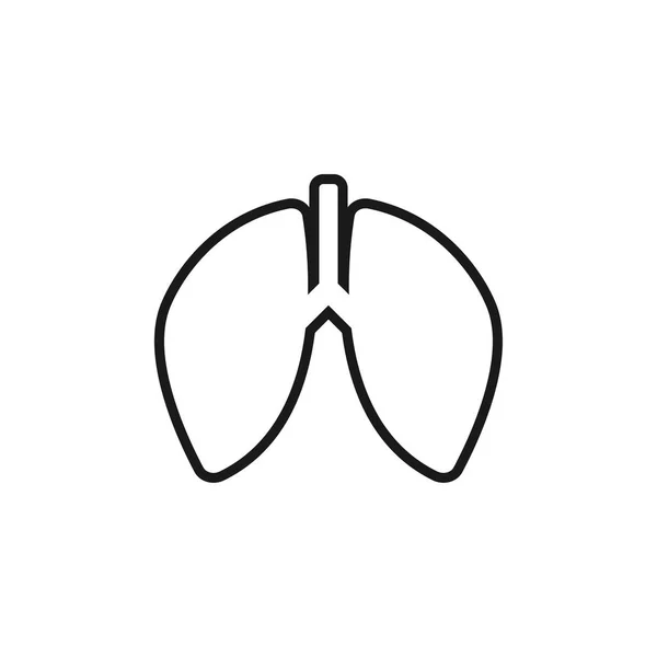 Modelo de ícone de pulmão vetor isolado —  Vetores de Stock