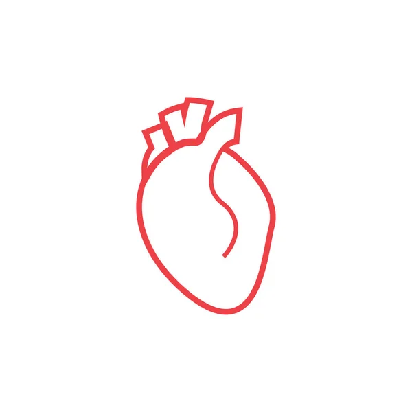 Corazón icono de órgano diseño plantilla vector aislado — Archivo Imágenes Vectoriales