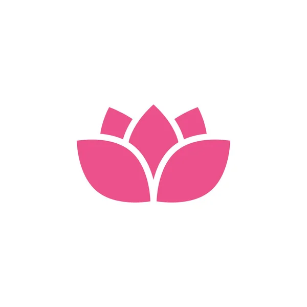 Rosa Lotus Icon Design Template Vektor isoliert — Stockvektor