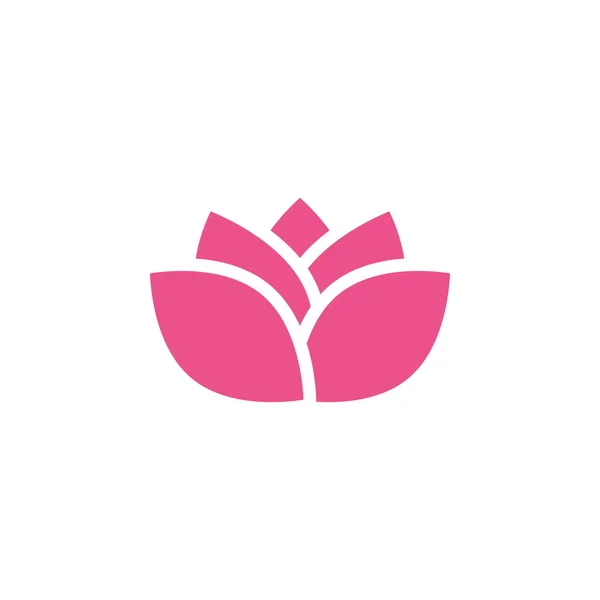 Rosa Lotus Icon Design Template Vektor isoliert — Stockvektor