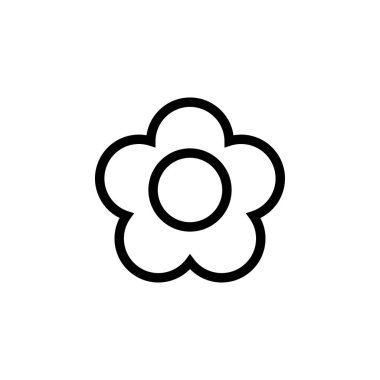 Çiçek simgesi tasarım şablonu vektör izole