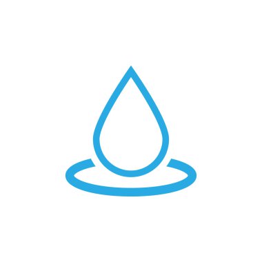 Su damla simgesi tasarım şablonu vektör izole