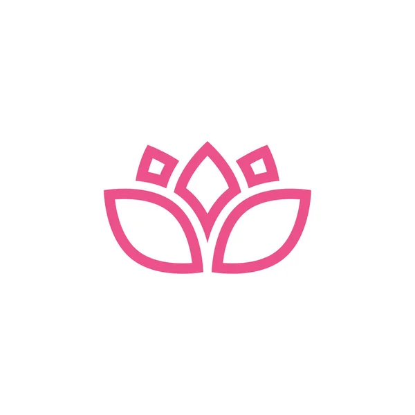 Rosa Lotus Icon Design Template Vektor isoliert — Stockvektor