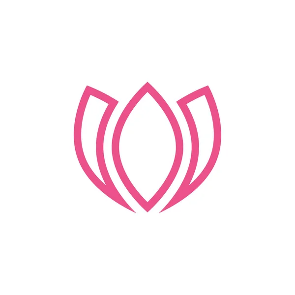 Rosa Lotus Icon Design Template Vektor isoliert — Stockvektor