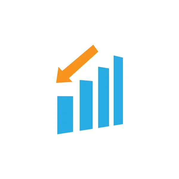 Statistic bar icon graphic design template vector — Stock Vector