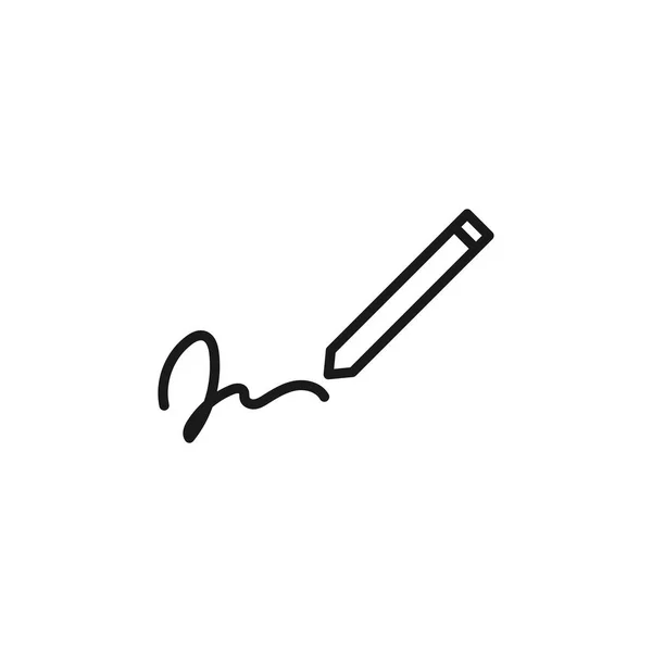 Handtekening pictogram grafisch ontwerp sjabloon vector — Stockvector