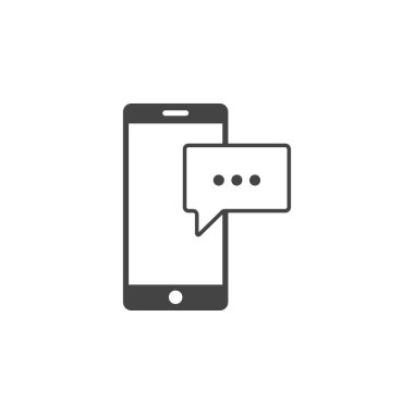 Telefon mesajı grafik tasarım şablonu vektör çizim