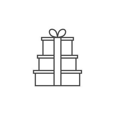 Hediye kutusu grafik tasarım şablonu vektör çizim
