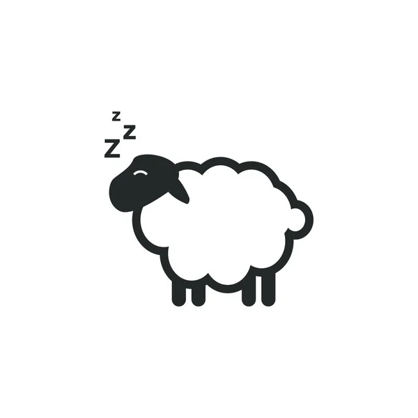绵羊睡眠图设计模板向量例证 — 图库矢量图片
