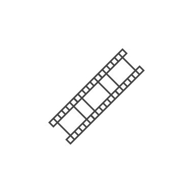 Film şeridi grafik tasarım şablonu vektör çizim