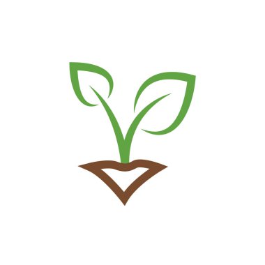 Yaprak grafik tasarım şablonu vektör çizim