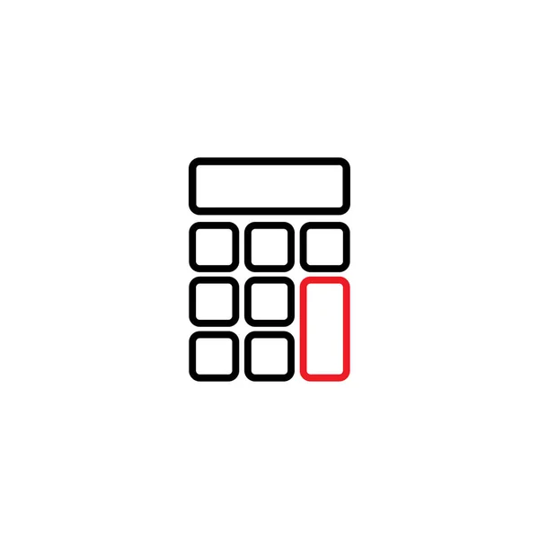 Taschenrechner Grafik Design Template Vektor isoliert — Stockvektor