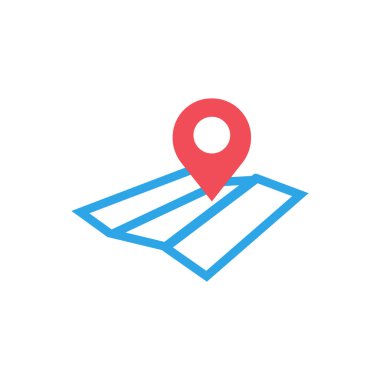 PIN harita grafik tasarım şablonu vektör izole