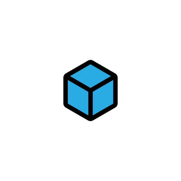 Вектор графического дизайна куба изолирован — стоковый вектор