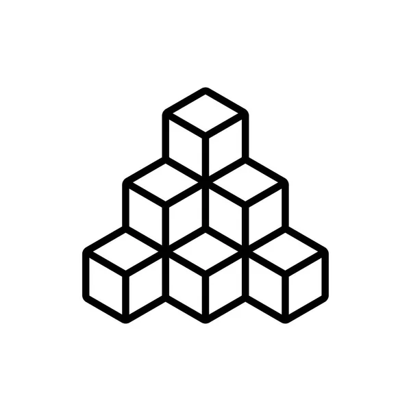 Cubos diseño gráfico plantilla vector aislado — Archivo Imágenes Vectoriales