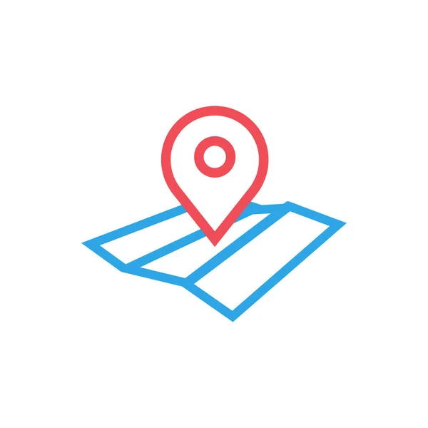 Pin Map Grafik Design Template Vektor isoliert — Stockvektor