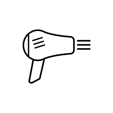 Saç kurutma makinesi grafik tasarım şablonu vektör izole