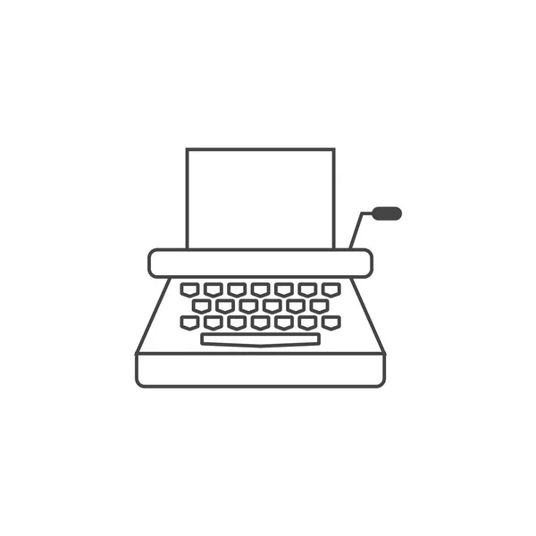 Grafické návrhová šablona psací stroj, izolovaný vektor — Stockový vektor