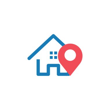 Eve PIN grafik tasarım şablonu vektör izole