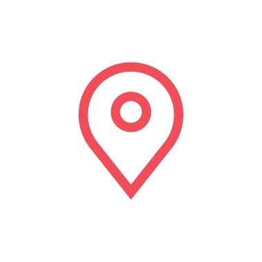 PIN harita grafik tasarım şablonu vektör izole