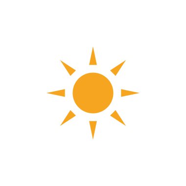 Güneş klipsi resim tasarım vektör izole