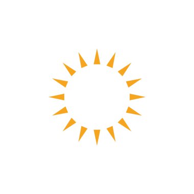 Güneş klipsi resim tasarım vektör izole