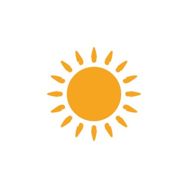 Güneş klipsi resim tasarım vektör izole