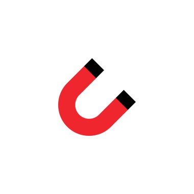 Mıknatıs grafik tasarım şablonu vektör izole