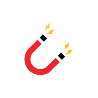 Mıknatıs grafik tasarım şablonu vektör izole