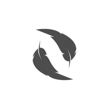 Tüy grafik tasarım şablonu vektör izole