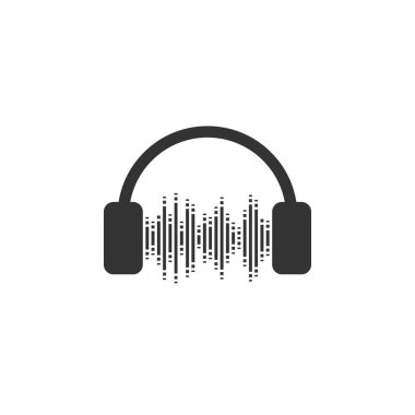 Headphone icon design template vector