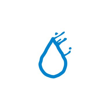 Su damlası soyut grafik tasarım şablonu