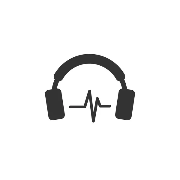 Headphone icon design template vector — Wektor stockowy