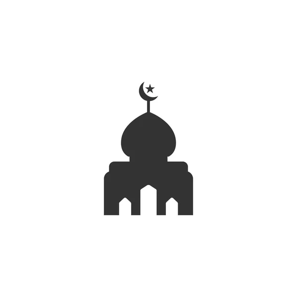 清真寺剪影图形设计模板向量 — 图库矢量图片