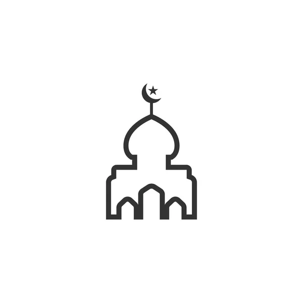 Modèle de conception graphique de silhouette de mosquée vecteur — Image vectorielle