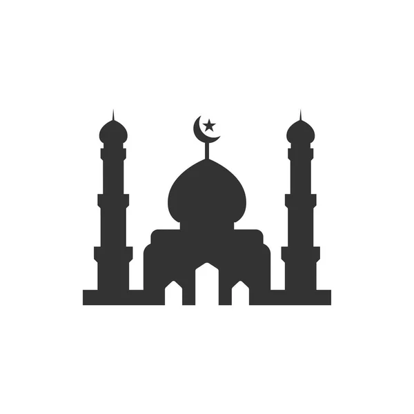 Moschee siluetă design grafic șablon vector — Vector de stoc