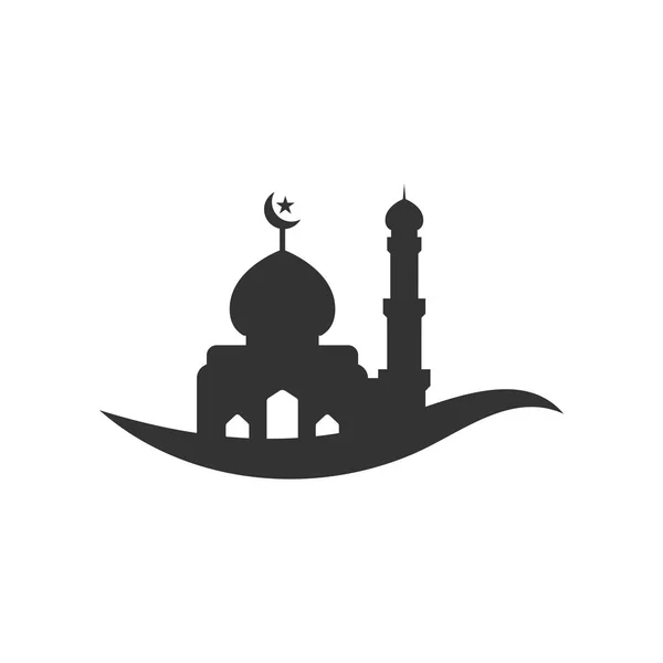 Mecset Silhouette grafikai tervezősablon vektor — Stock Vector